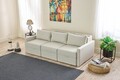 Canapea extensibila 3 locuri, Balcab Home, 825BLC4324, Lemn de brad, Crem