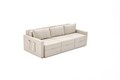 Canapea extensibila 3 locuri, Balcab Home, 825BLC4324, Lemn de brad, Crem