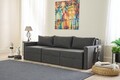 Canapea extensibila 3 locuri, Balcab Home, 825BLC4325, Lemn de brad, Antracit