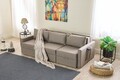 Canapea extensibila 3 locuri, Balcab Home, 825BLC4326, Lemn de brad, Maro