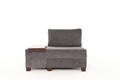 Fotoliu extensibil, Balcab Home, 825BLC4708, Lemn, Gri