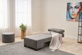 Fotoliu extensibil, Balcab Home, 825BLC4714, Lemn, Gri