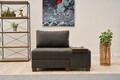 Fotoliu extensibil, Balcab Home, 825BLC4715, Lemn, Antracit