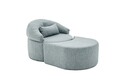 Fotoliu extensibil, Balcab Home, 825BLC4724, Poliester, Gri