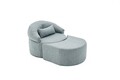 Fotoliu extensibil, Balcab Home, 825BLC4724, Poliester, Gri