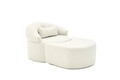 Fotoliu extensibil, Balcab Home, 825BLC4726, Poliester, Crem