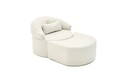 Fotoliu extensibil, Balcab Home, 825BLC4726, Poliester, Crem