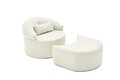 Fotoliu extensibil, Balcab Home, 825BLC4726, Poliester, Crem