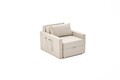 Fotoliu extensibil, Balcab Home, 825BLC4732, Lemn de brad, Crem