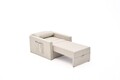 Fotoliu extensibil, Balcab Home, 825BLC4732, Lemn de brad, Crem