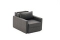Fotoliu extensibil, Balcab Home, 825BLC4733, Lemn de brad, Antracit