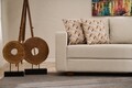 Canapea extensibila 3 locuri, Balcab Home, 825BLC5249, Lemn / MDF / PAL, Crem