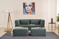 Canapea extensibila 2 locuri, Balcab Home, 825BLC5404, Tesatura Chenille, Verde
