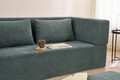 Canapea extensibila 2 locuri, Balcab Home, 825BLC5404, Tesatura Chenille, Verde