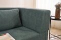 Canapea extensibila 2 locuri, Balcab Home, 825BLC5404, Tesatura Chenille, Verde
