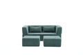 Canapea extensibila 2 locuri, Balcab Home, 825BLC5404, Tesatura Chenille, Verde