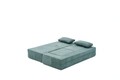 Canapea extensibila 2 locuri, Balcab Home, 825BLC5404, Tesatura Chenille, Verde