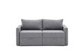 Canapea extensibila 2 locuri, Balcab Home, 825BLC5412, Lemn de brad, Gri