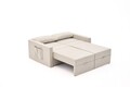 Canapea extensibila 2 locuri, Balcab Home, 825BLC5413, Lemn de brad, Crem