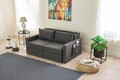 Canapea extensibila 2 locuri, Balcab Home, 825BLC5414, Lemn de brad, Antracit