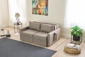 Canapea extensibila 2 locuri, Balcab Home, 825BLC5415, Lemn de brad, Maro