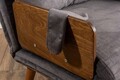 Fotoliu extensibil, Futon, 859FTN2332, 77x70x82 cm, poliester/metal , gri