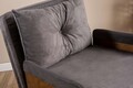 Fotoliu extensibil, Futon, 859FTN2332, 77x70x82 cm, poliester/metal , gri