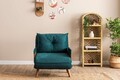 Fotoliu extensibil, Futon, 859FTN2333, Metal , Verde petrol