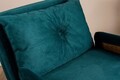 Fotoliu extensibil, Futon, 859FTN2333, Metal , Verde petrol