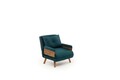 Fotoliu extensibil, Futon, 859FTN2333, Metal , Verde petrol