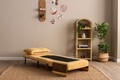 Fotoliu extensibil, Futon, 859FTN2334, 77x70x82 cm, poliester/metal , galben mustar