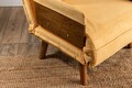 Fotoliu extensibil, Futon, 859FTN2334, 77x70x82 cm, poliester/metal , galben mustar