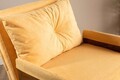 Fotoliu extensibil, Futon, 859FTN2334, 77x70x82 cm, poliester/metal , galben mustar