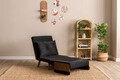 Fotoliu extensibil, Futon, 859FTN2335, 77x70x82 cm, poliester/metal , negru
