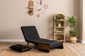 Fotoliu extensibil, Futon, 859FTN2335, 77x70x82 cm, poliester/metal , negru