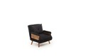 Fotoliu extensibil, Futon, 859FTN2335, 77x70x82 cm, poliester/metal , negru