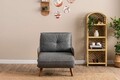 Fotoliu extensibil, Futon, 859FTN2337, 77x70x82 cm, poliester/metal , gri deschis