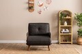 Fotoliu extensibil, Futon, 859FTN2338, 77x70x82 cm, poliester/metal , gri inchis