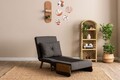 Fotoliu extensibil, Futon, 859FTN2338, 77x70x82 cm, poliester/metal , gri inchis