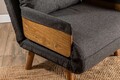 Fotoliu extensibil, Futon, 859FTN2338, 77x70x82 cm, poliester/metal , gri inchis