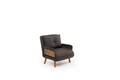 Fotoliu extensibil, Futon, 859FTN2338, 77x70x82 cm, poliester/metal , gri inchis