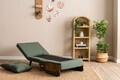 Fotoliu extensibil, Futon, 859FTN2339, 77x70x82 cm, poliester/metal , verde