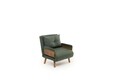 Fotoliu extensibil, Futon, 859FTN2339, 77x70x82 cm, poliester/metal , verde