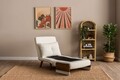 Fotoliu extensibil, Futon, 859FTN2340, 77x70x82 cm, poliester/metal , alb