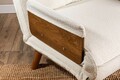 Fotoliu extensibil, Futon, 859FTN2340, 77x70x82 cm, poliester/metal , alb