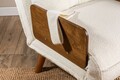 Fotoliu extensibil, Futon, 859FTN2340, 77x70x82 cm, poliester/metal , alb
