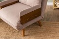 Fotoliu extensibil, Futon, 859FTN2341, 77x70x82 cm, poliester/metal , bej