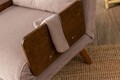 Fotoliu extensibil, Futon, 859FTN2341, 77x70x82 cm, poliester/metal , bej