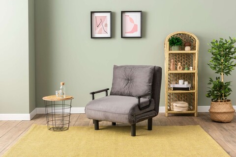 Fotoliu extensibil, Futon, 859FTN2343, Metal , Gri