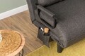 Fotoliu extensibil, Futon, 859FTN2346, Metal , Gri inchis